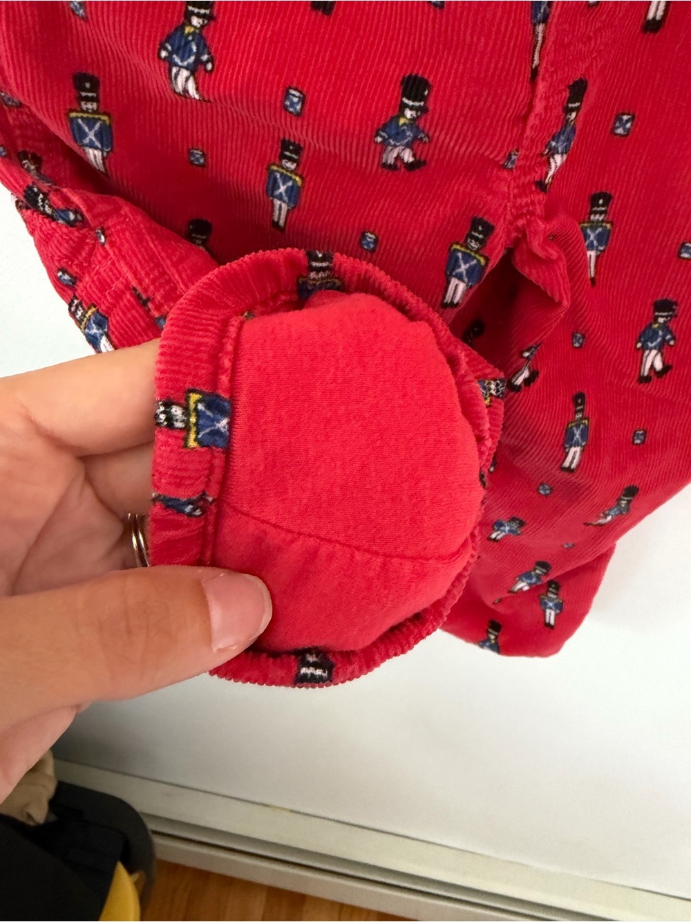 OshKosh B'gosh Red Toddler Overalls with Soldier Print 2T - Picture 3 of 7